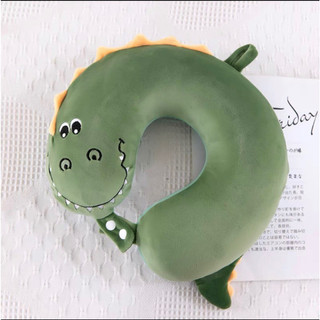 Gối kê cổ ruột cao su nguyên khối có khóa kéo, gối chữ u kê cổ hô trợ cổ đi du lịch , đi máy bay hình thú tiện lợi
