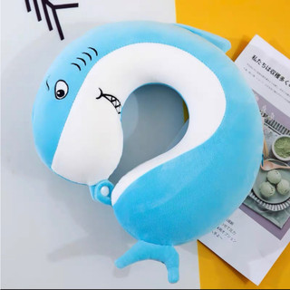 Gối kê cổ ruột cao su nguyên khối có khóa kéo, gối chữ u kê cổ hô trợ cổ đi du lịch , đi máy bay hình thú tiện lợi