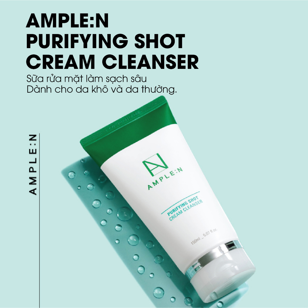 Ảnh Sữa Rửa Mặt Dịu Nhẹ AMPLE:N Purifying Shot Cream Cleanser 150ml 1