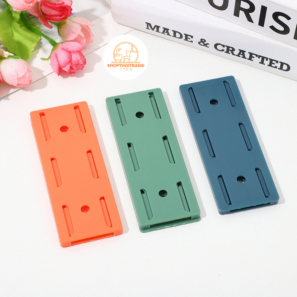 Miếng Dán Tường Treo Ổ Cắm Điện, Thanh Trượt Gắn Tường Giữ Ổ Cắm Điện Modem Wifi/ Giá Đỡ Treo Tường Cố Định 88402