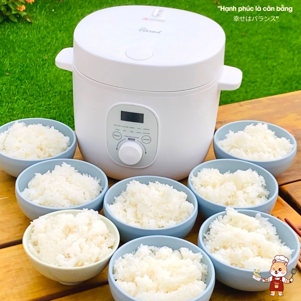 Ảnh Nồi Cơm Điện Mini Thông Minh 10in1 VIFIBA, Chức Năng Hẹn Giờ Nấu Cơm, Cho 1 - 2 người ăn 3