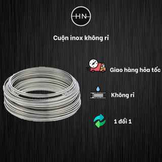 Dây Inox 304 phi 0.8, 1.2, 1, 1.5, 1.8, 2, 2.5, 3mm (dài 5m/10m), Cứng cáp - Không gỉ.
