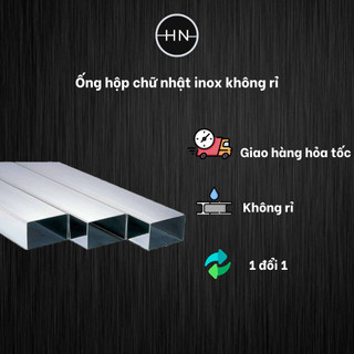 Thanh Inox chữ nhật có nhiều kích thước,hỗ trợ cắt chiều dài theo yêu cầu (dài 0.5m,1m,1,2m)