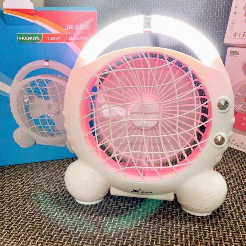 Quạt sạc điện kiêm đèn pin Mini Fan JR5500 Shopee Việt Nam