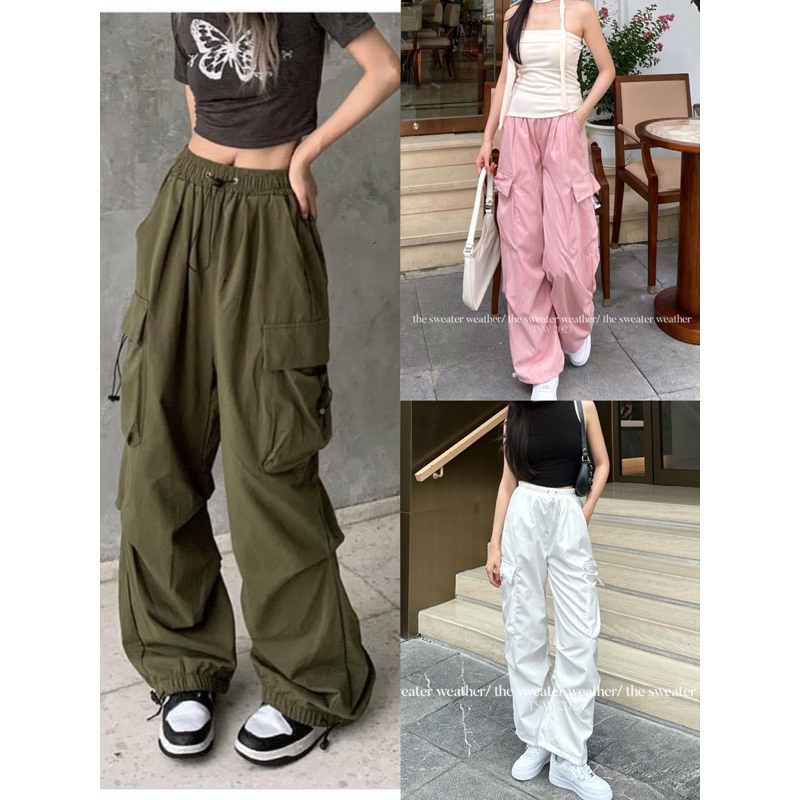 QUẦN TÚI HỘP CHẤT THÔ DÙ DÂY RÚT GẤU 555 MẶC 2 KIỂU TRENDY | Shopee ...
