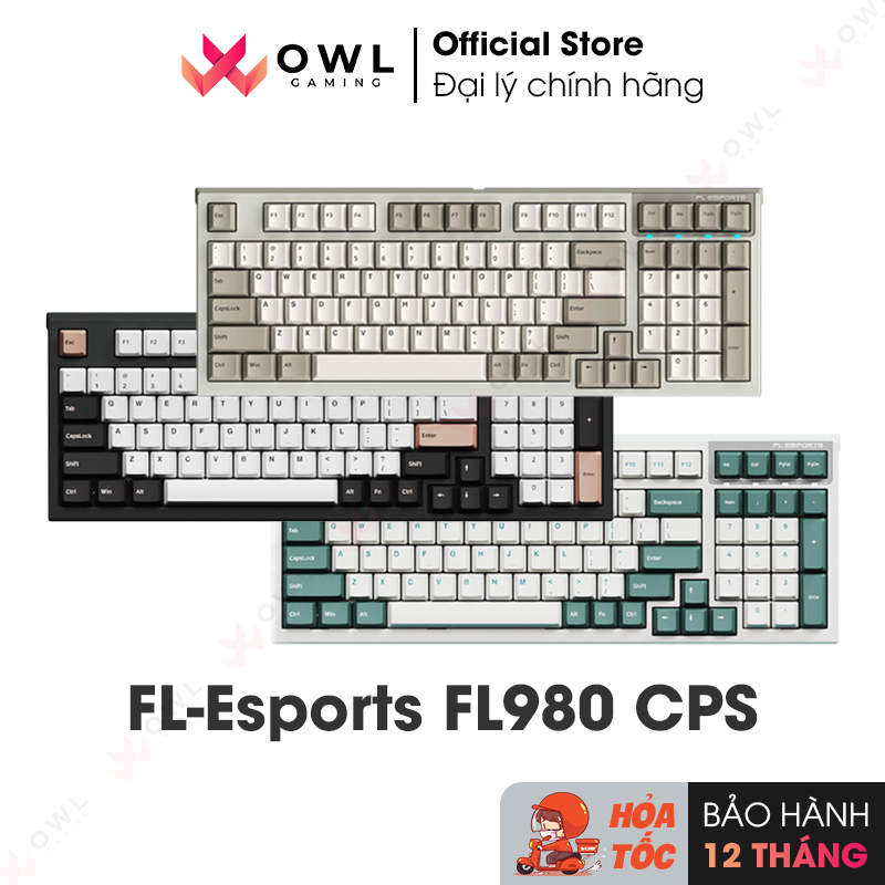 [SALE SỐC] Bàn phím cơ FL-Esports FL980 CPS Aqua Green / White Olivia ...