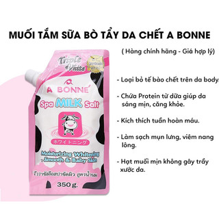 Muối Tắm Tẩy Tế Bào Chết Chiết Xuất Sữa Bò A Bonne Spa Milk Salt Hồng