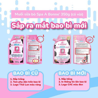 Muối Tắm Tẩy Tế Bào Chết Chiết Xuất Sữa Bò A Bonne Spa Milk Salt Hồng