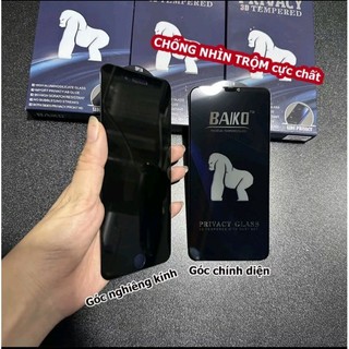 Kính cường lực Kingkong Baiko tím và Baiko chống nhìn trộm miếng dán màn hình iphone XS Max 11promax 12 promax 13 promax