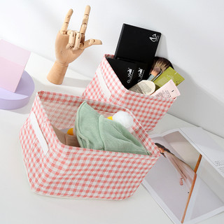 Giỏ Vải Vintage Đựng Đồ Dùng Cá Nhân, Đựng Mỹ Phẩm - Giỏ Văn Phòng Mini Để Bàn Xinh Xắn 2357