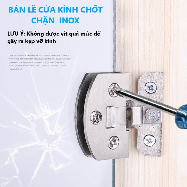 BẢN LỀ KÍNH BÁN NGUYỆT CHỐT BI INOX