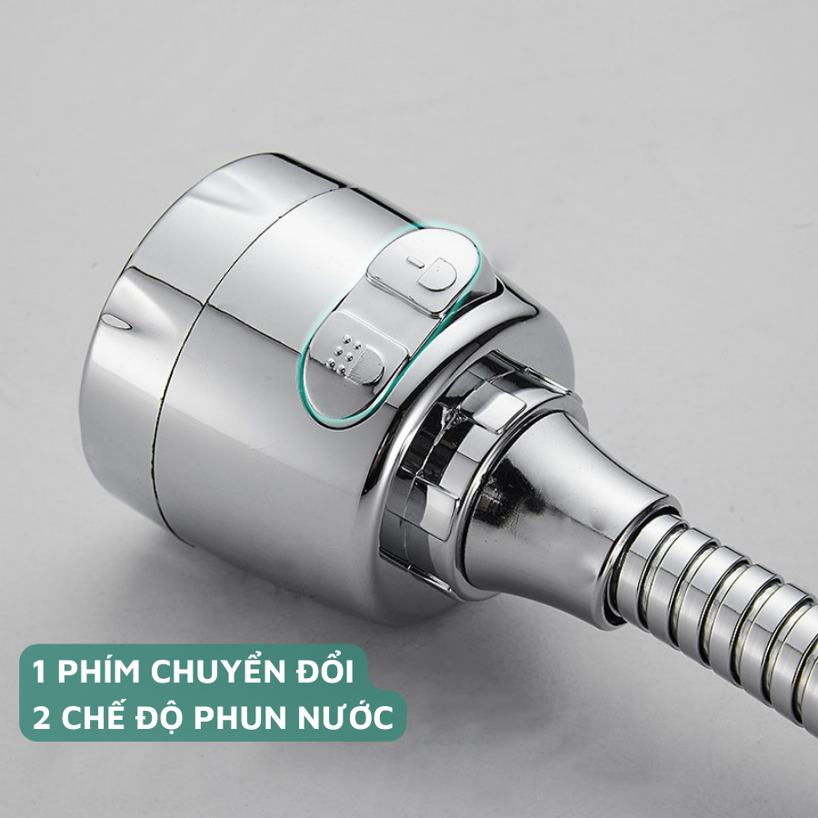 Ảnh Đầu vòi nối rửa chén dẻo lò xo tăng áp, 2 chế độ phun nước, thiết kế lò xo chất liệu thép không gỉ cao cấp - Huy Tưởng 1