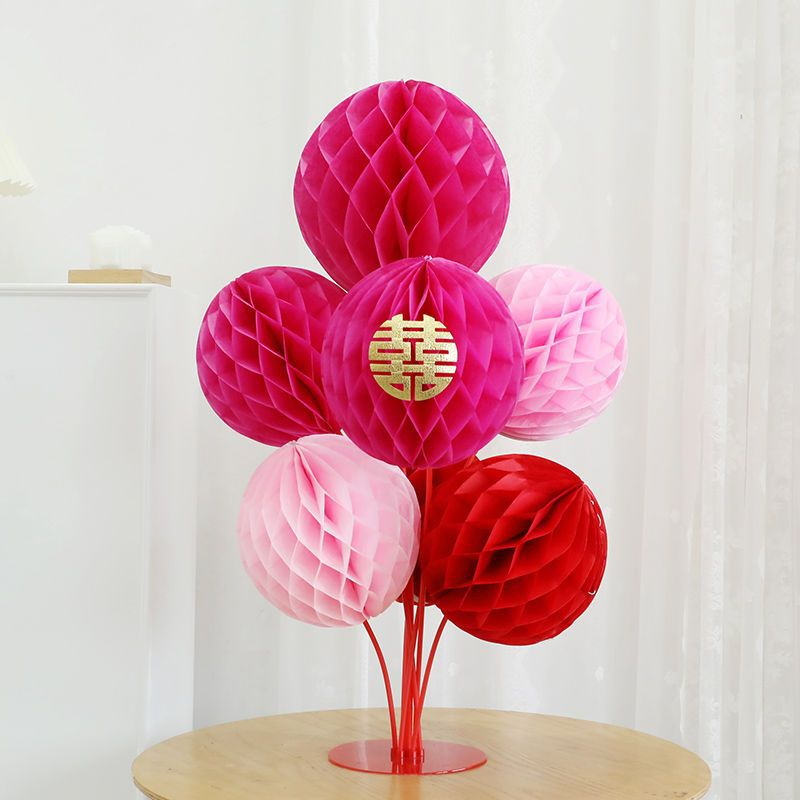Set 6 chữ hỷ vàng trang trí đám cưới, tráp ăn hỏi, phụ kiện cưới hỏi - Kem Shop K348