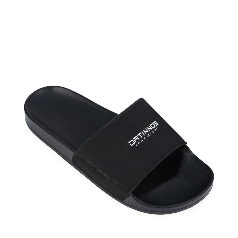 Dép Quai Ngang Unisex Nam Nữ DATINNOS Kiểu Dáng Basic,Da Lộn Đế PU Màu Đen Trắng-B03