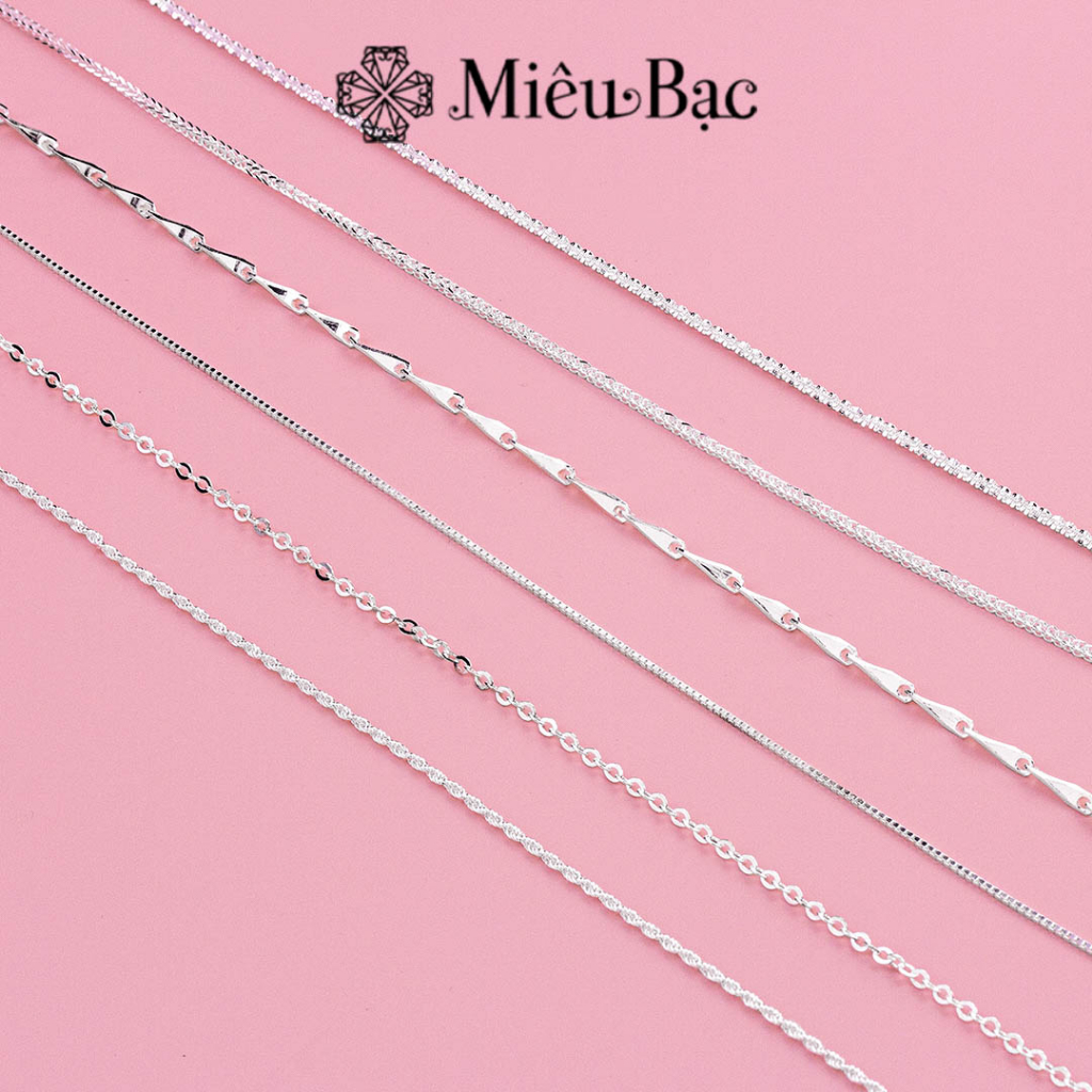 Ảnh Dây chuyền nữ không mặt Miêu Bạc nhiều mẫu chất liệu bạc s925 phụ kiện thời trang trang sức D400346 D400331 D400160 2