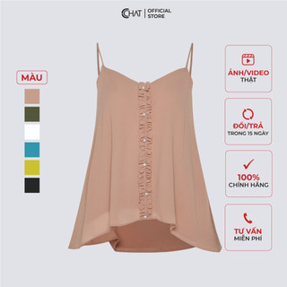 Áo Thun Nữ 𝐂𝐂𝐇𝐀𝐓 Kiểu 2 Dây Chất Chiffon Cao Cấp Phong Cách Trẻ Trung Năng Động 12AAL2002ST