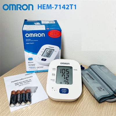 (Giao hỏa tốc 30p) Máy đo huyết áp Omron HEM-7142T2 - tặng kèm bộ đổi ...