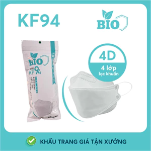 Khẩu Trang 4D Mask KF94 Kháng Khuẩn Hàng 4 Lớp Fom Chuẩn ôm Sát Được Kiểm Tra Hàng