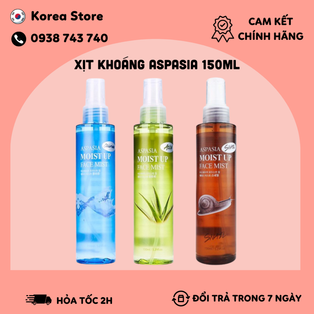 Xịt Khoáng Aspasia Moist Up Face Mist 150ML Shopee Việt Nam