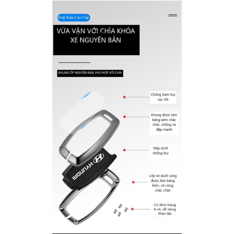 MÓC ỐP KHOÁ HUYNDAI SANTAFE -KONA-CUSTIN...