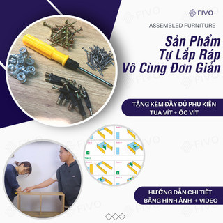 [Freeship Toàn Quốc] Tủ Sách Gỗ Lắp Ráp 5 Tầng FB61 FIVO, 4 Chân Thông Thoáng Dễ Vệ Sinh, Hộc Tủ Tiện Ích