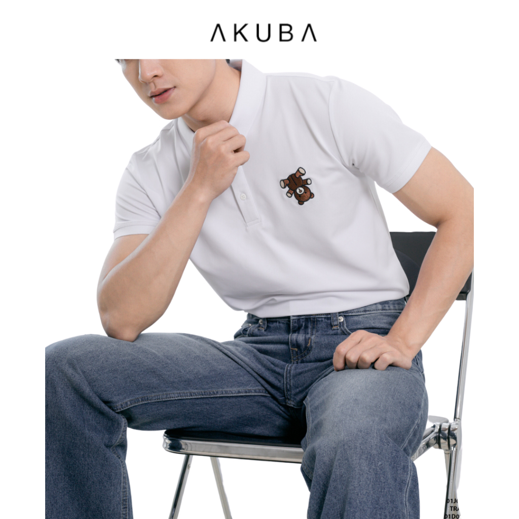 Áo polo Nam vải cá sấu cotton Akuba form slimfit, chất liệu thoáng mát, mềm mại, thấm hút mồ hôi tốt |01J0610