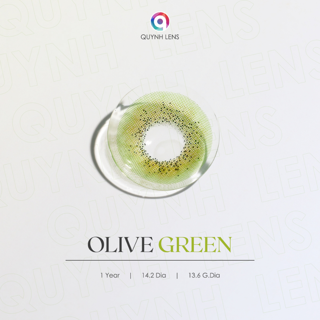 Ảnh Kính áp tròng QUYNH LENS Olive Green 0 độ 1