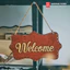 Bảng gỗ decor treo cửa: biển welcome trang trí cửa ra vào bằng gỗ