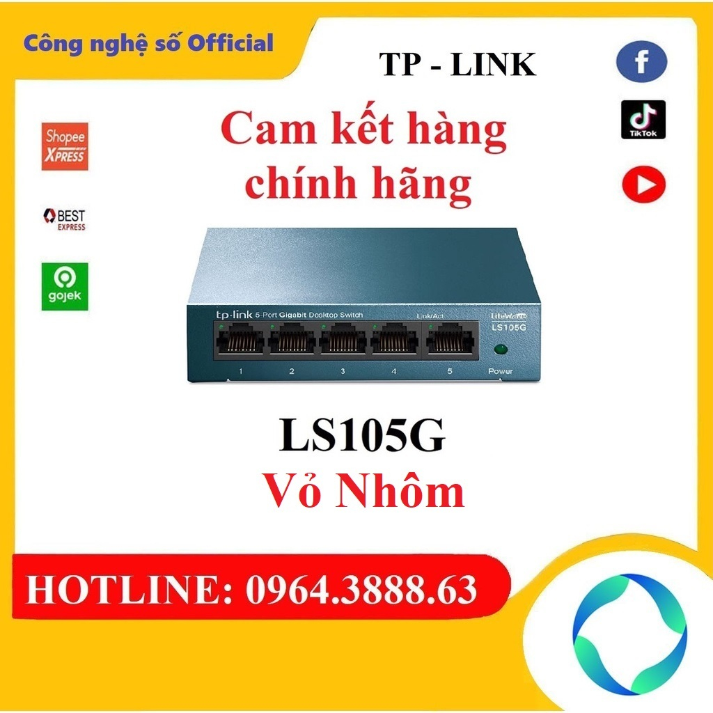 Bộ chia mạng TP-Link cổng 10/100/1000Mbps 5 cổng và 8 cổng LS1005G ...