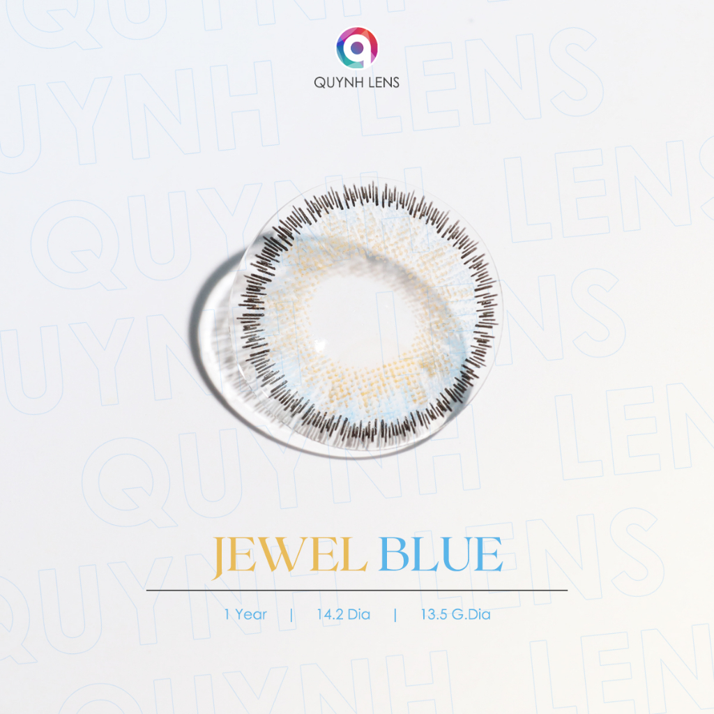 Ảnh Kính áp tròng QUYNH LENS Jewel Blue 0 độ 1