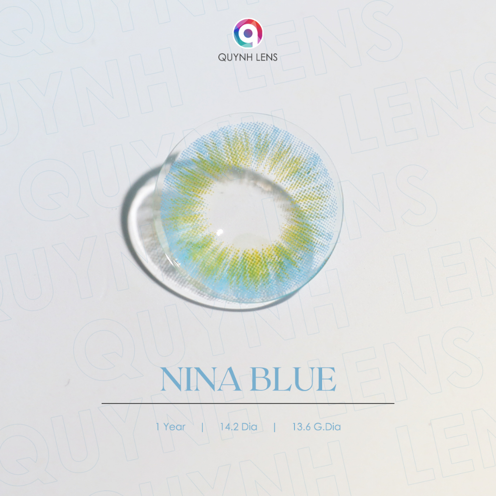 Ảnh Kính áp tròng QUYNH LENS Nina Blue 0 độ 1