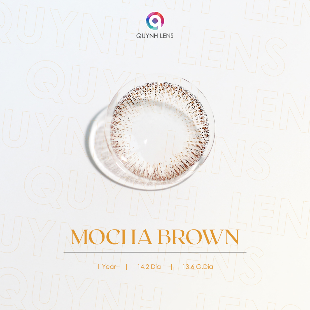 Ảnh Kính áp tròng QUYNH LENS Mocha Brown 0-8 độ 1