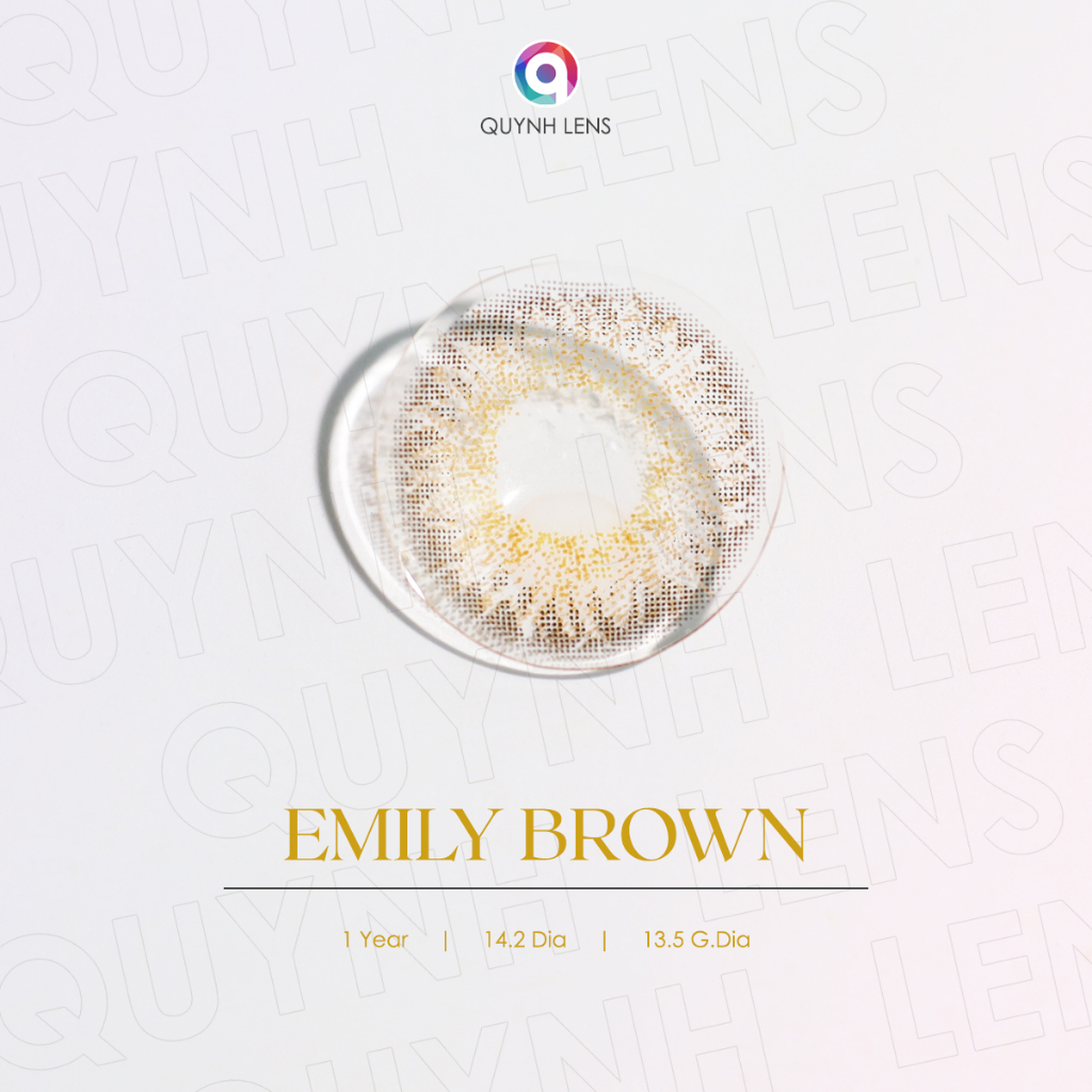 Ảnh Kính áp tròng QUYNH LENS Emily Brown 0-8 độ 1
