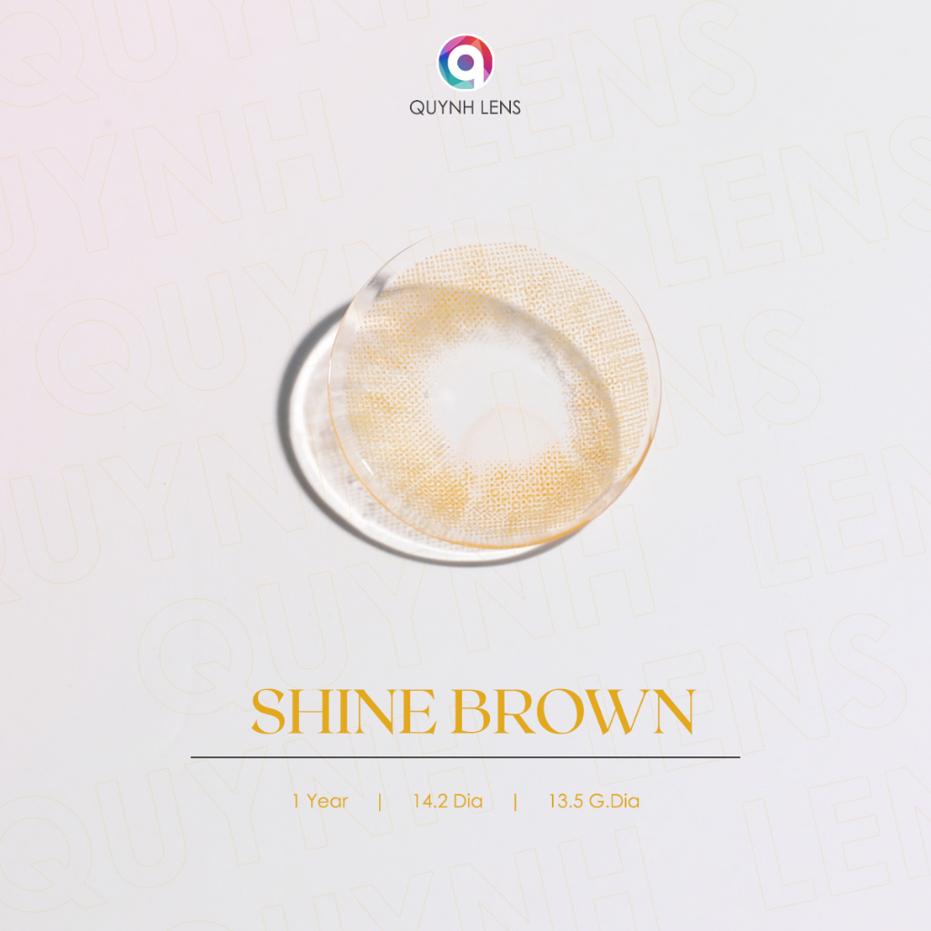 Ảnh Kính áp tròng QUYNH LENS Shine Brown 0-8 độ 1