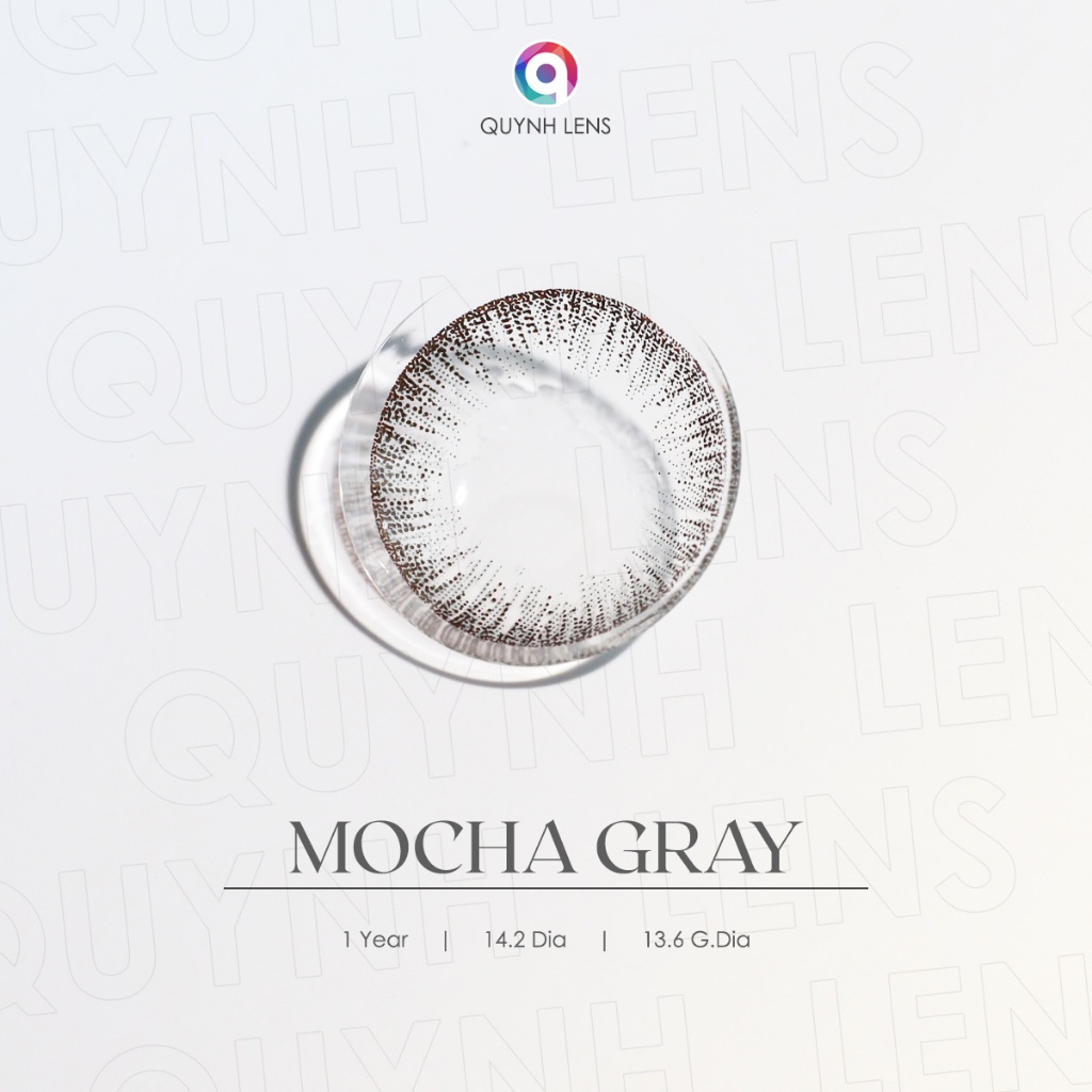 Ảnh Kính áp tròng QUYNH LENS Mocha Gray 0-8 độ 1