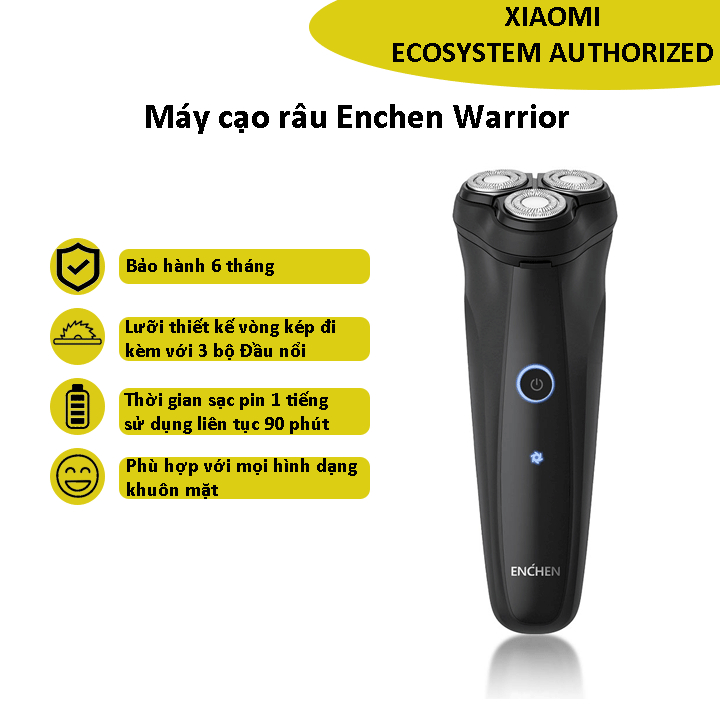 Máy cạo râu khô cho nam Xiaomi Enchen Warrior - Bảo hành 6 tháng - Shop MI Ecosystem Authorized
