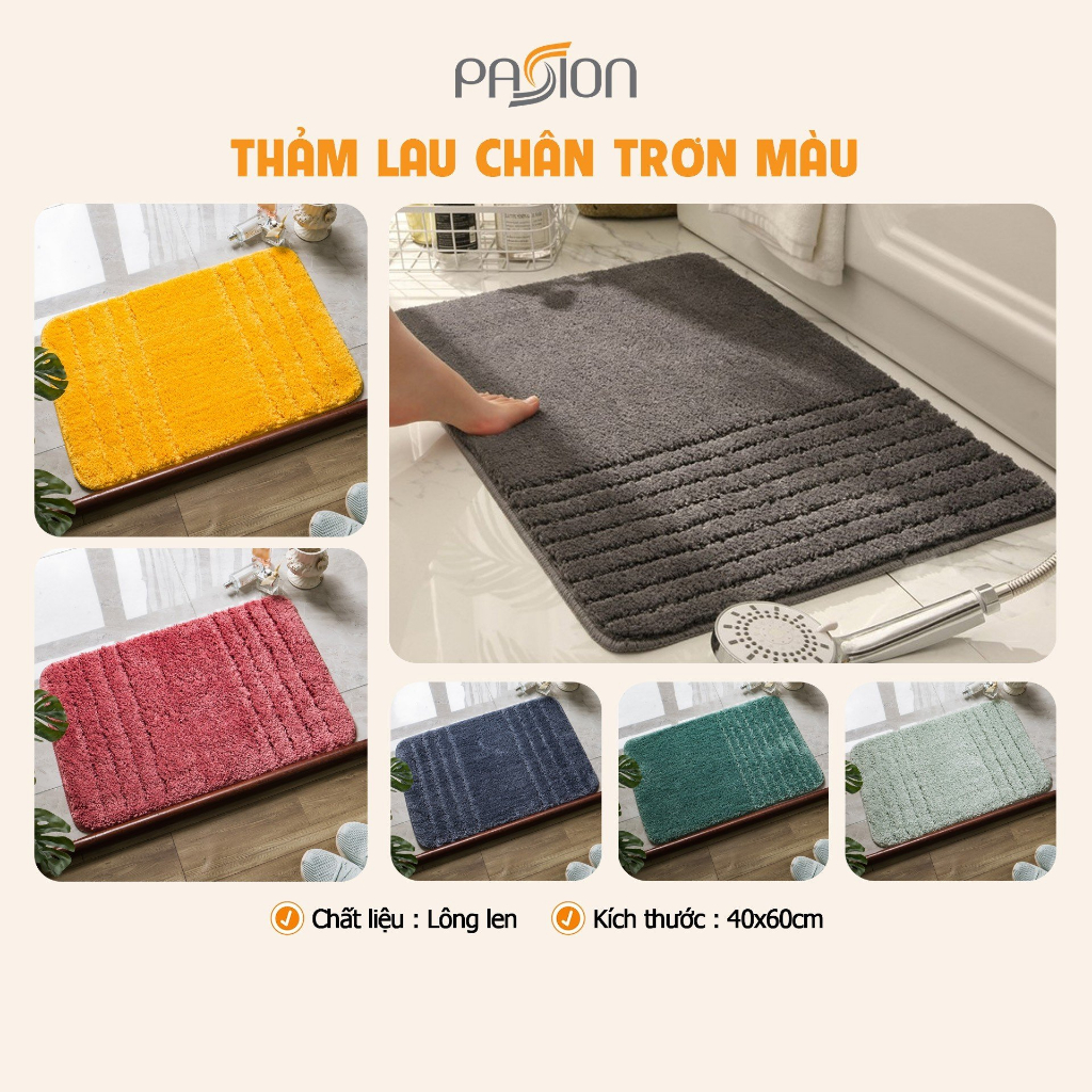 Thảm Lau Chân Trơn Màu Họa Tiết Hình Học Laser Malismus