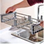 Khay inox rút gọn gác bồn rửa chén, bát - đựng đồ đa năng, tiện dụng