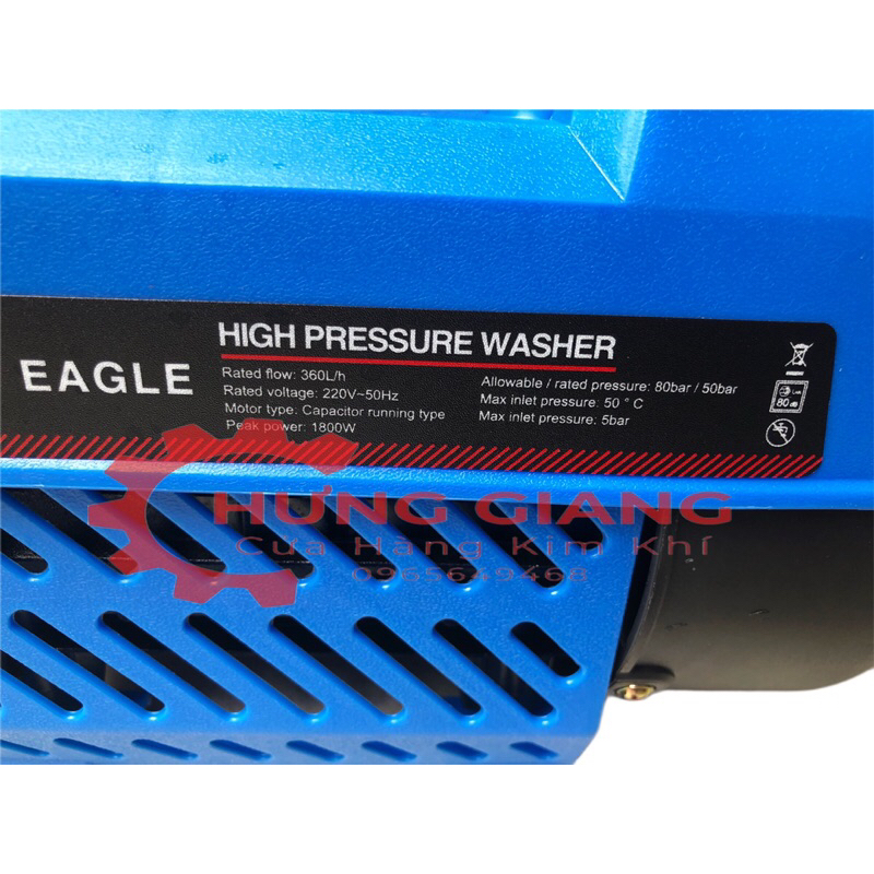 [BH 24 Tháng] Máy Rửa Xe Cao Áp F5 1800W - LÕI ĐỒNG 100%
