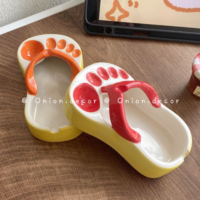 Đĩa đựng khoai tây hình bàn chân dép tông sáng tạo