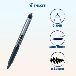 Bút Mực Nước PILOT Hi-Techpoint V5 RT V7 RT (Dạng Bấm) - Ngòi 0.5mm/ 0.7mm Viết êm, Mực đều, Chính hãng Nhật Bản