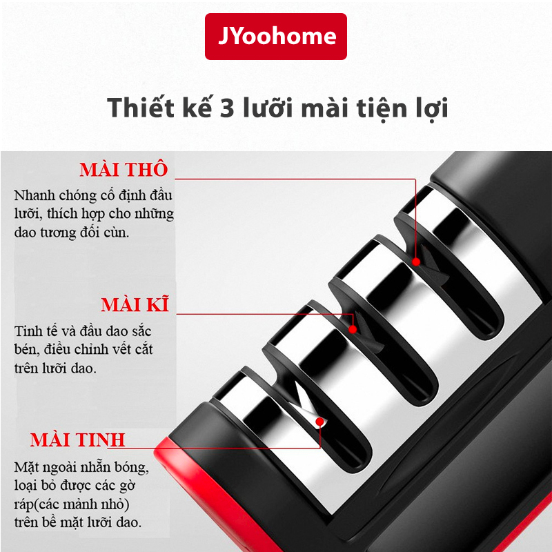 Dụng Cụ Mài Dao Kéo Rãnh JYoohome Mài Dao Kết Cấu Thép Không Gỉ Siêu Bền An Toàn Khi Sử Dụng