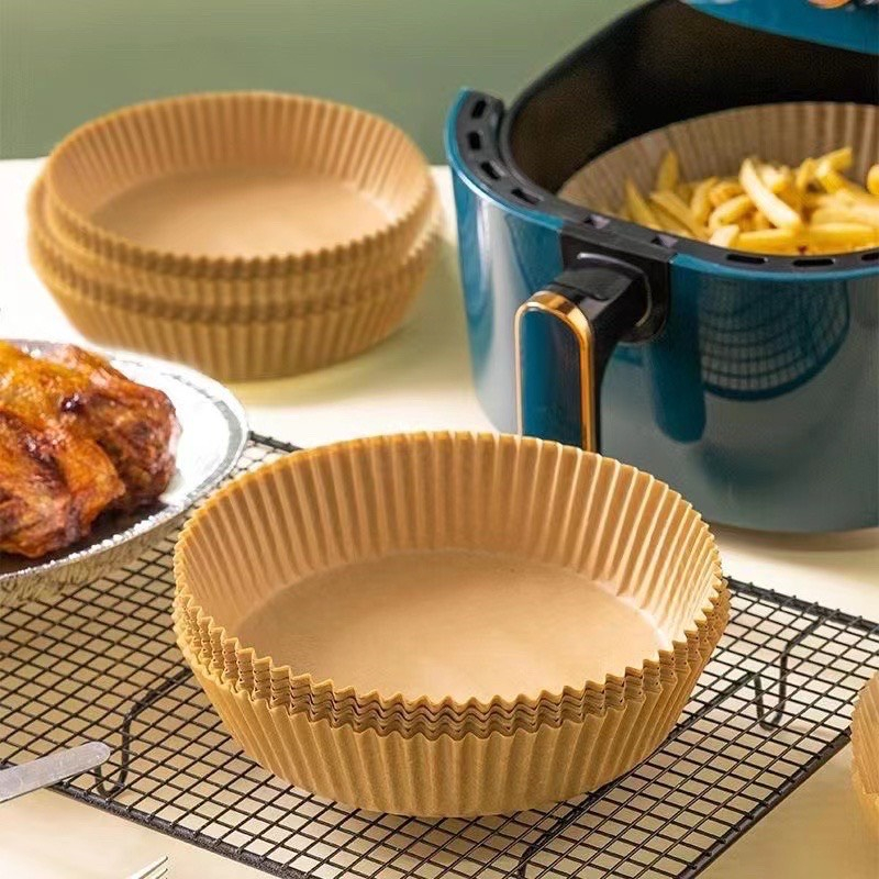 Set 140 Tờ Giấy Nến Lót Thấm Hút Dầu Mỡ Nồi Chiên Không Dầu, Lót Đĩa Dập Hoa Văn