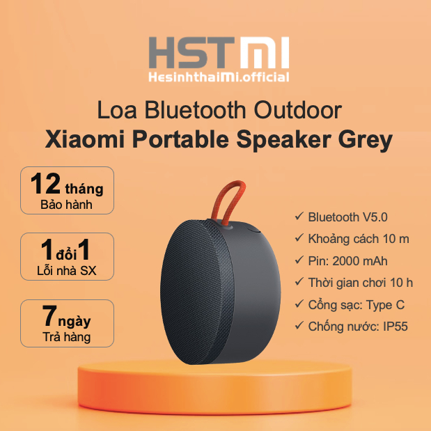 Loa Mi Portable Bluetooth Speaker Xám XMYX04WM Bluetooth 5.0 Chơi
