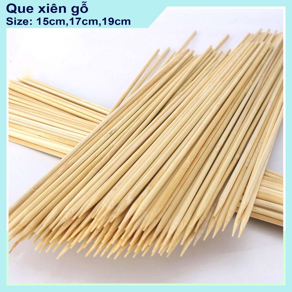 100g que xiên thịt, xúc xích, que làm hoa handmade, que cắm hoa ...