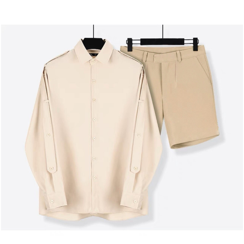 Set Áo Sơ mi Và Quần Short INU TSP - Giá sỉ Unisex