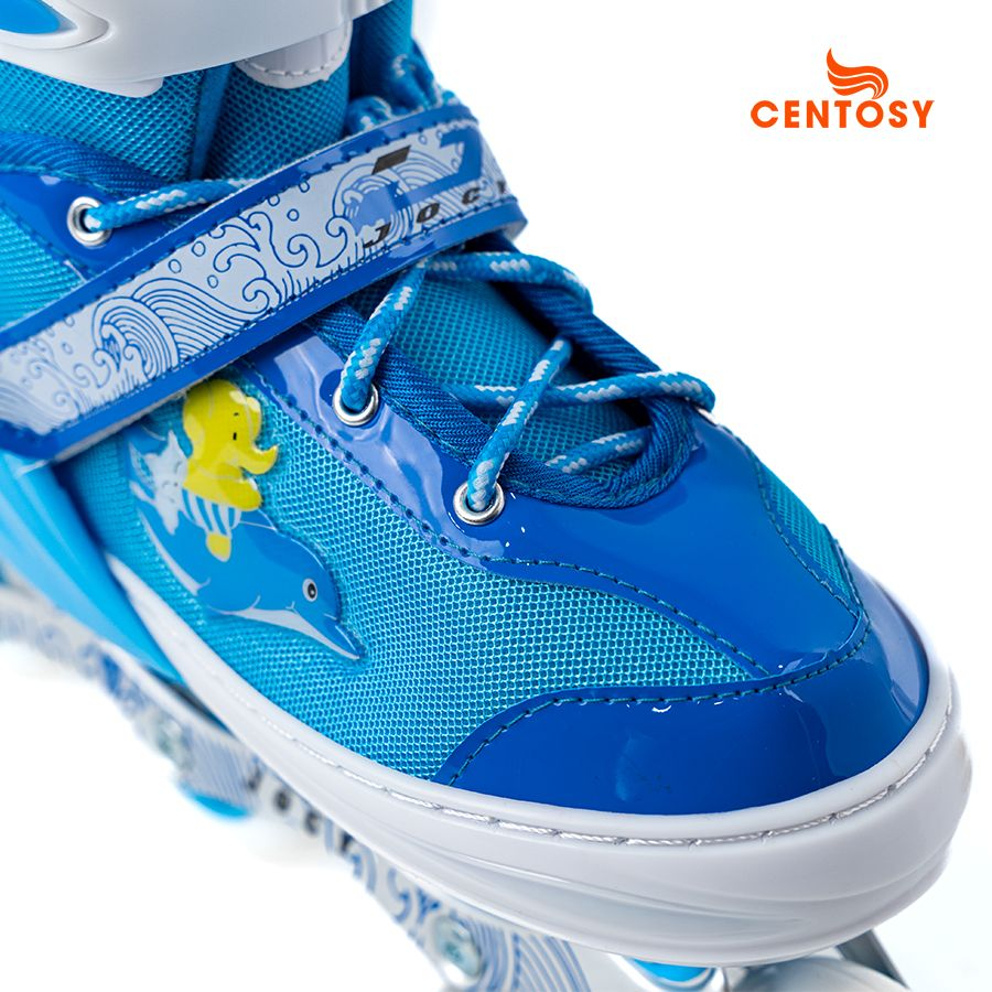Ảnh Giày Patin Trẻ Em COUGAR Centosy Mega Cao Cấp Họa Tiết Cá Heo, Có Nút Chỉnh Size Tiện Lợi 3