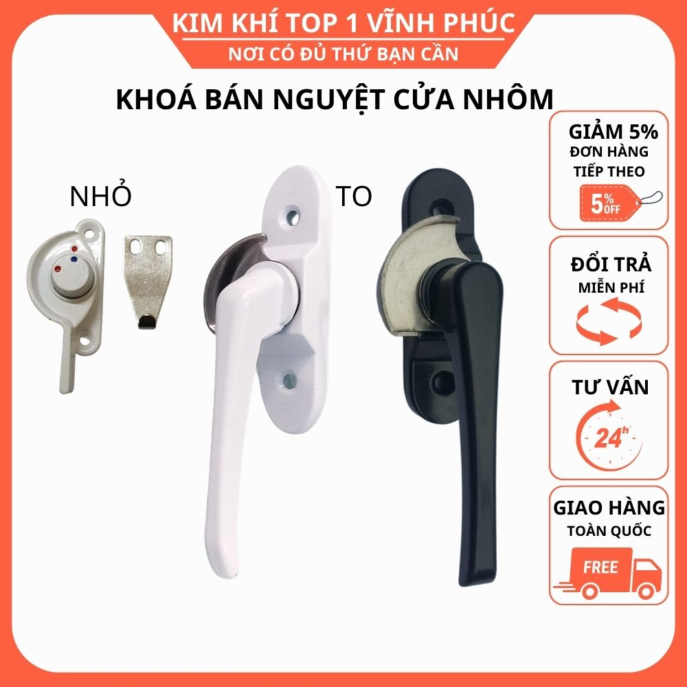 Khoá sò bán nguyệt cửa sổ lùa nhôm nhựa | Shopee Việt Nam