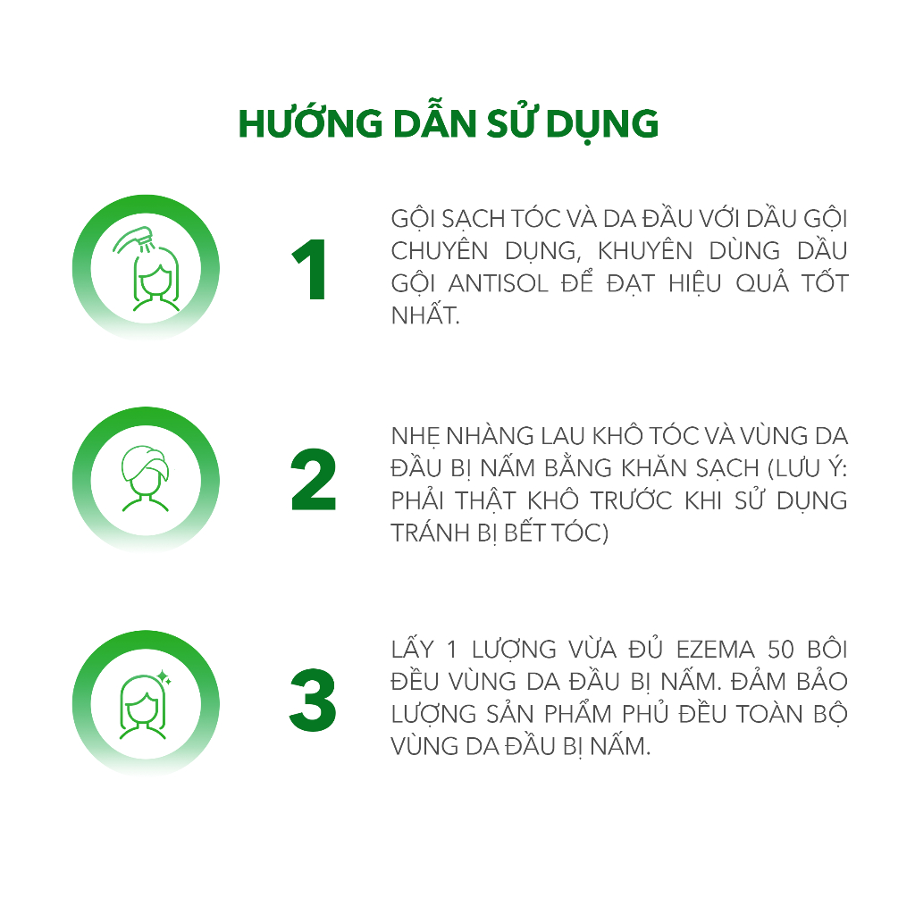 Ảnh Combo Sản Phẩm Ezema 50 & Dầu Gội Sạch Gàu Antisol | Thương Hiệu iCare Pharma | Hỗ Trợ Trị Gàu Ngứa, Nấm Da Đầu Lâu Năm 4