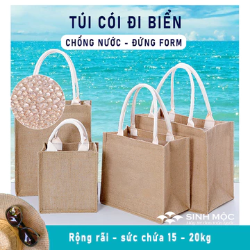 Sinh Mộc Women's Woven Straw Bag – Water-Resistant, for the Beach · M3601